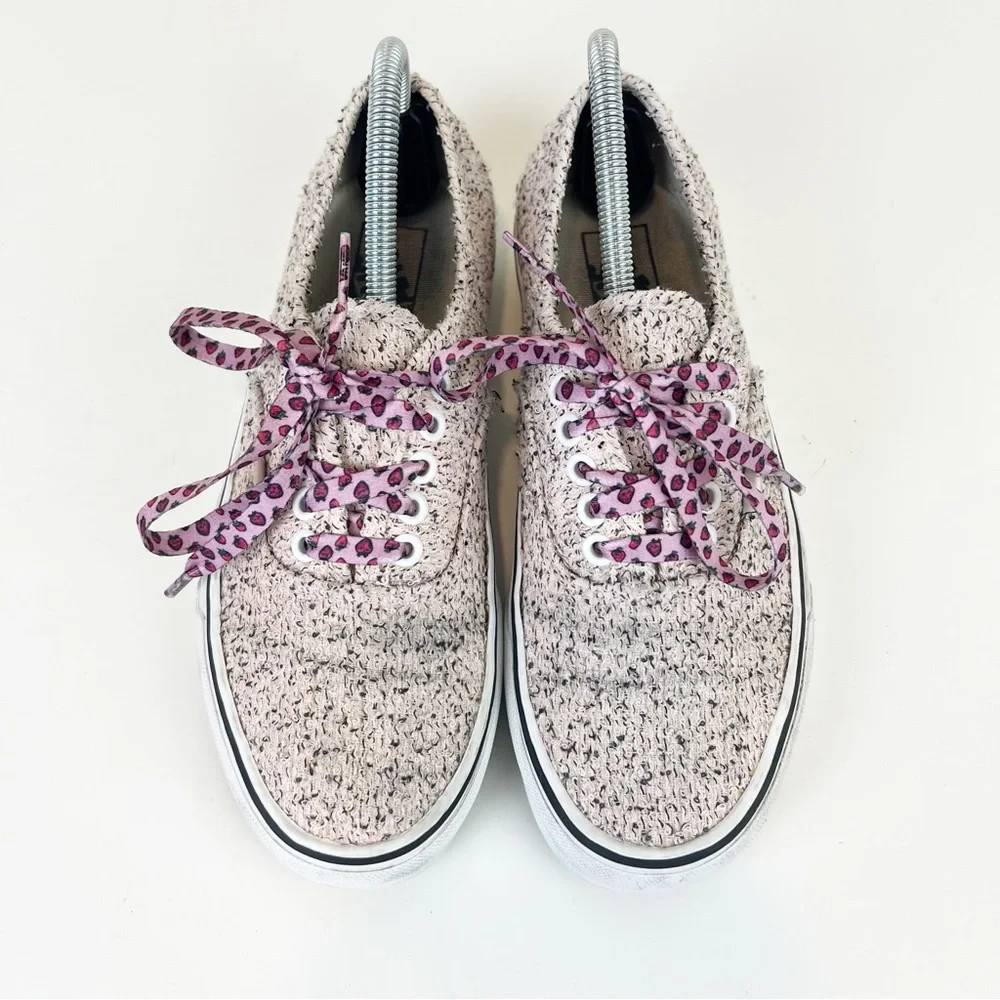 Vans Authentic Boucle Pink Speckled Laced Sneakers Women’s 9 - Picture 2 of 7